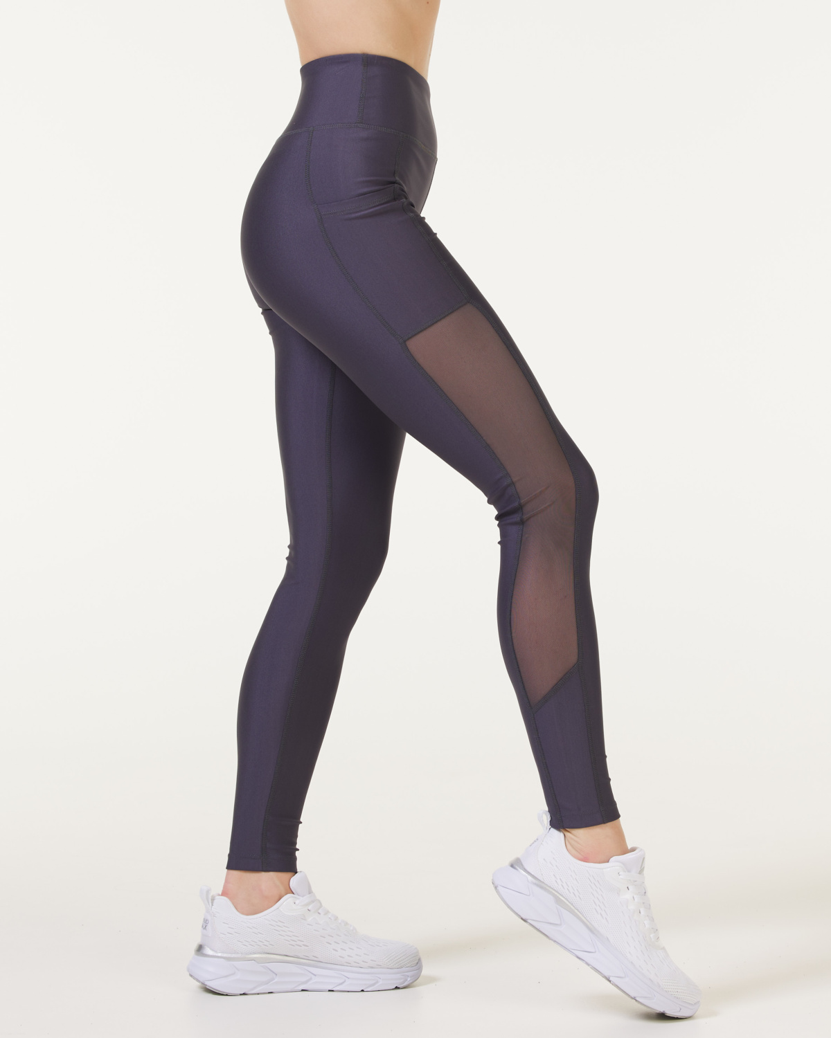 LEVITY Ace Mesh Pocket Tights Grey Ebony