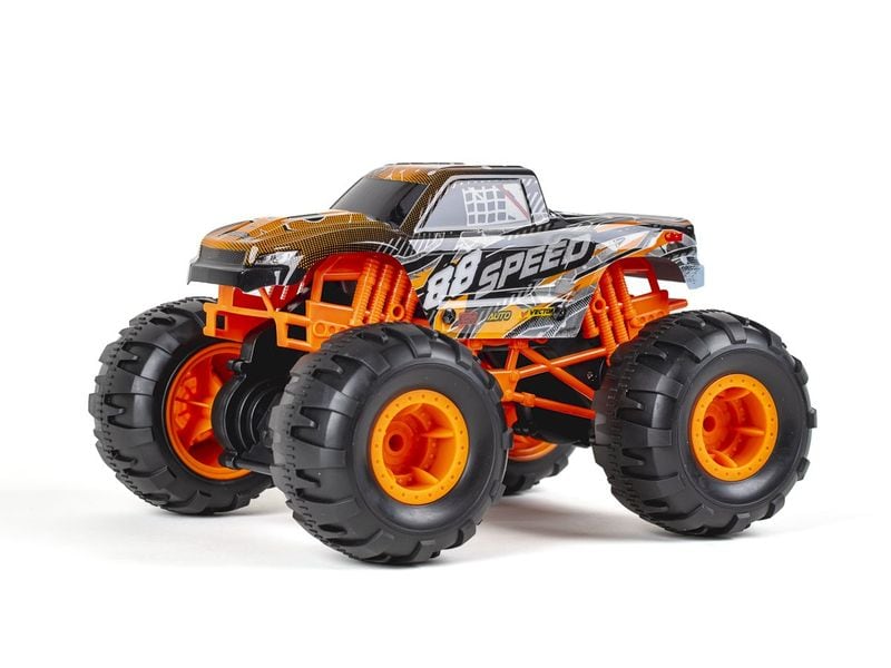 TEC-TOY Monster Truck Speed Monster Gyro & Sound, Orange, 1 4WD RC Monstertruck für Kinder ab 8 Jahren