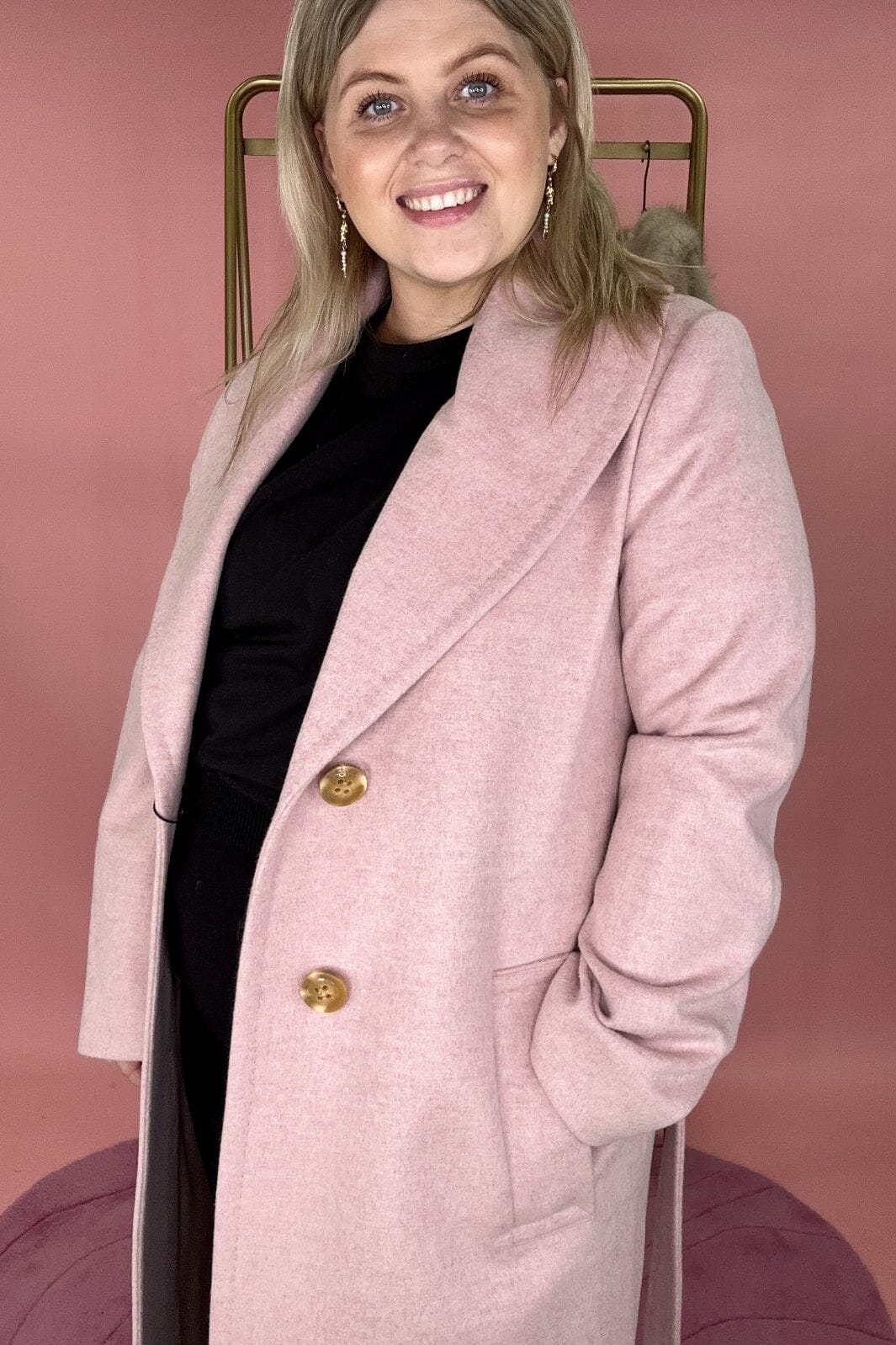 Sand Copenhagen Cashmere Coat W Clareta Shawl