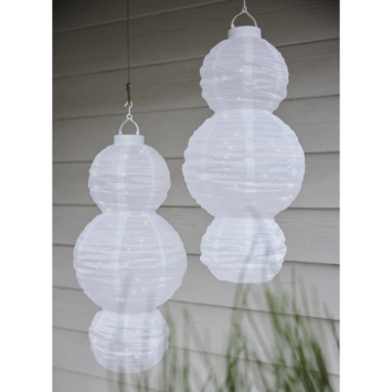 Lampion solar wit hoogte 58cm