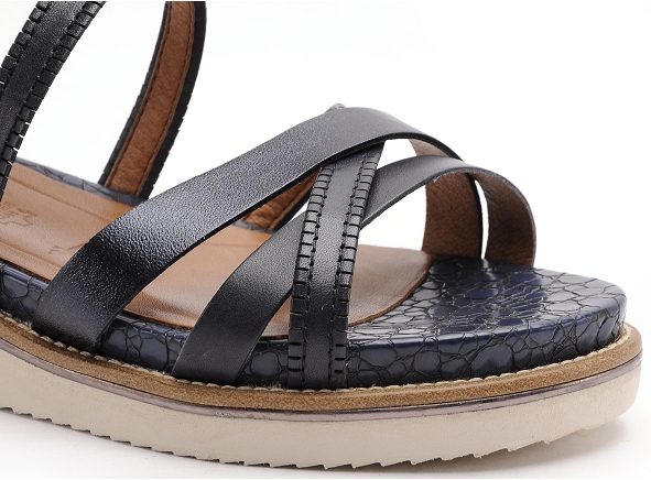 Tamaris nu pieds plats femme 28207 28 bleu