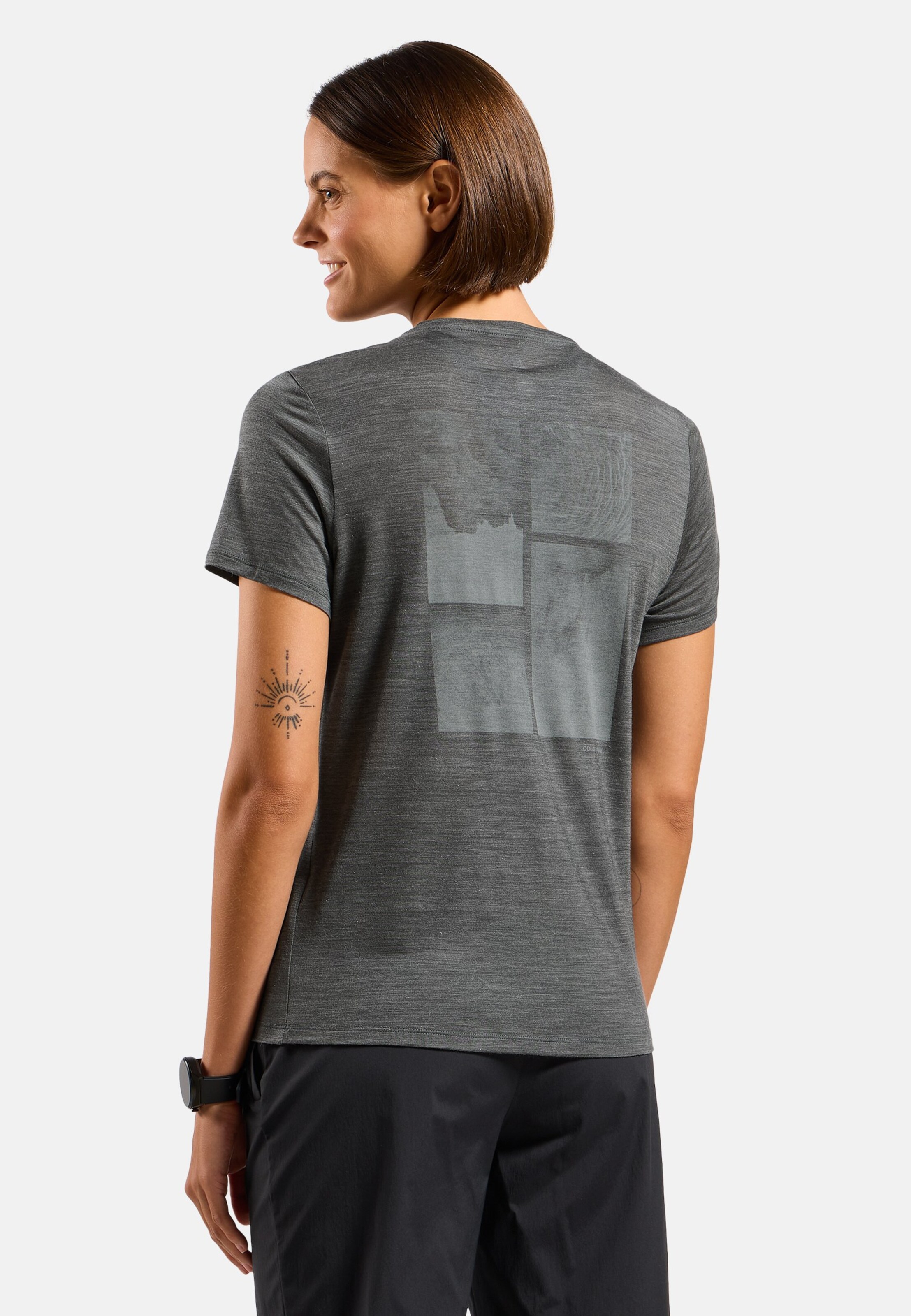 Odlo x POW Collective Voices T-Shirt aus Merinomix in urban chic melange