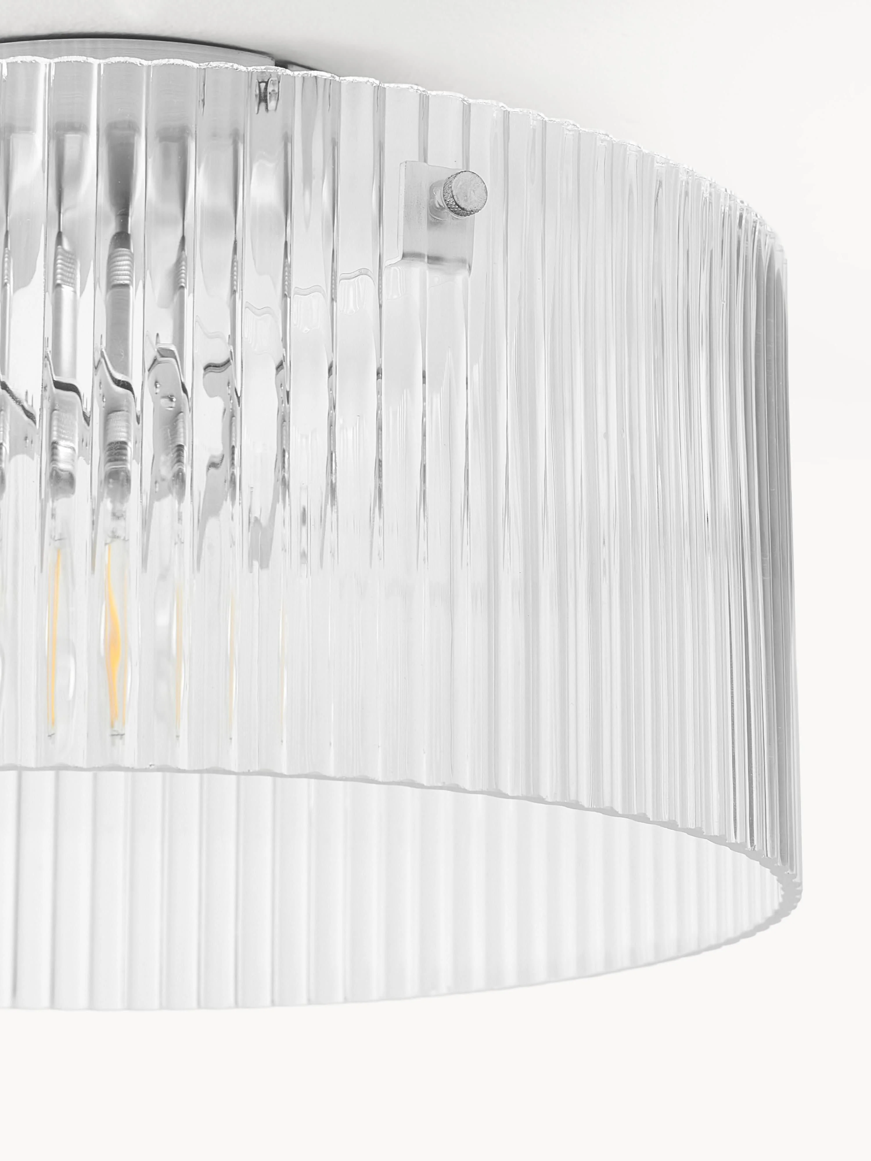 Plafondlamp Emmi van geribbeld glas