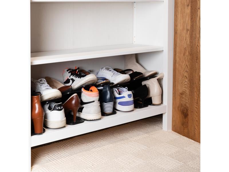 COCON Schuhorganizer 8 Stück, Schwarz Platzsparender Schuhstapler
