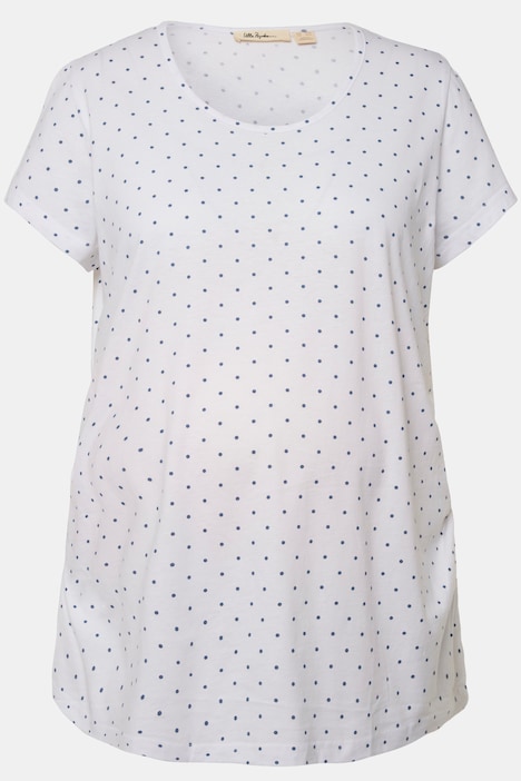 Bellieva-T-Shirts, 2er-Pack, Rundhals, Halbarm, seitl. Raffung, Biobaumwolle, GOTS