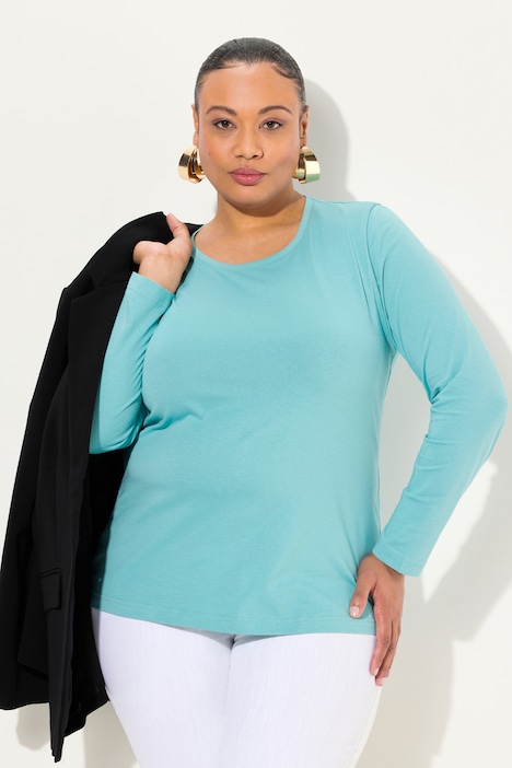 Shirt, Slim, Rundhalsausschnitt, Langarm