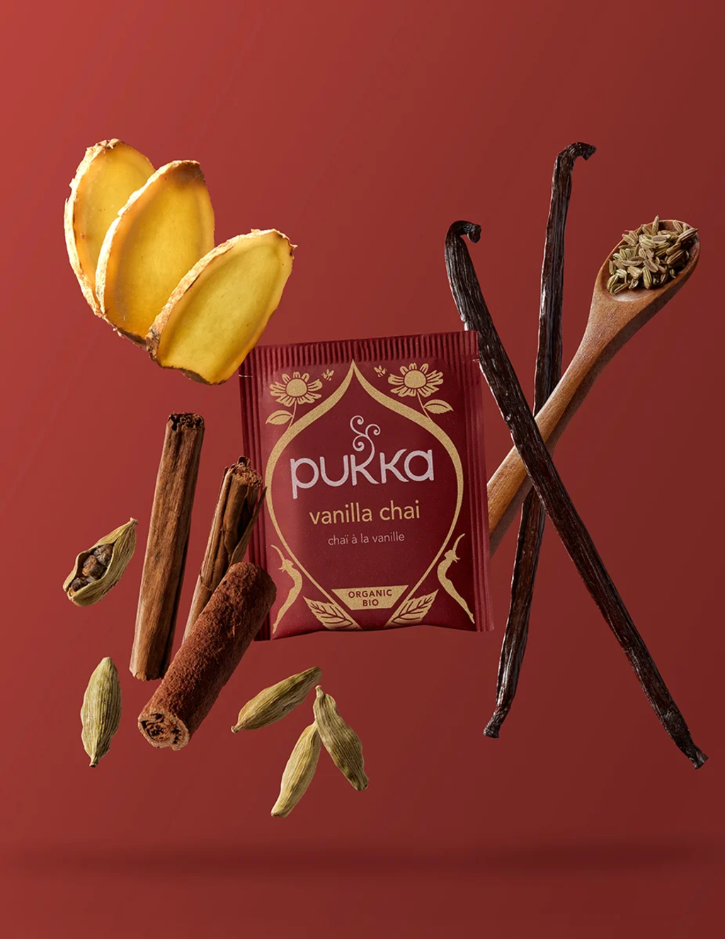 PUKKA  Vanilla Chai Bio-Gewürztee, 20 Teebeutel (40 g)