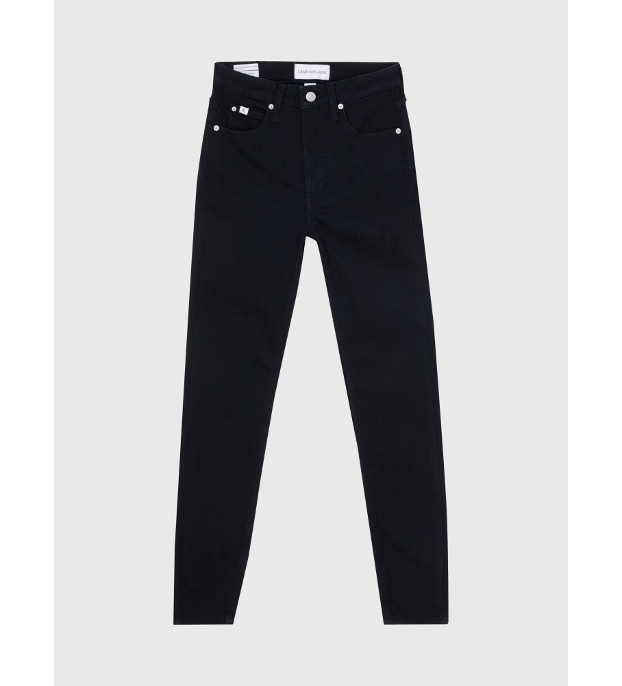 Calça jeans Calvin Klein de cintura alta, super skinny, preta