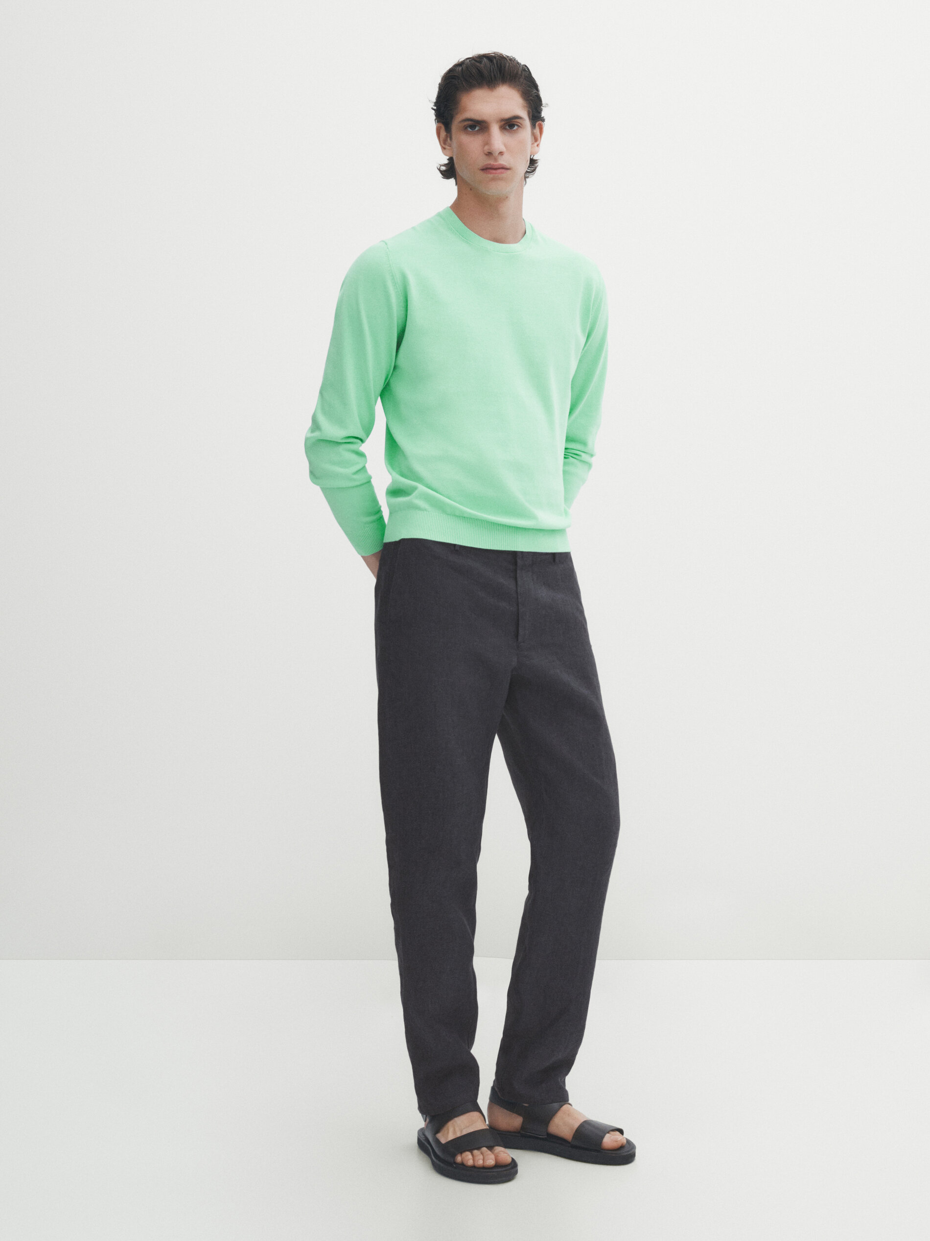Camisa de malha com gola 100% algodão - 0-569