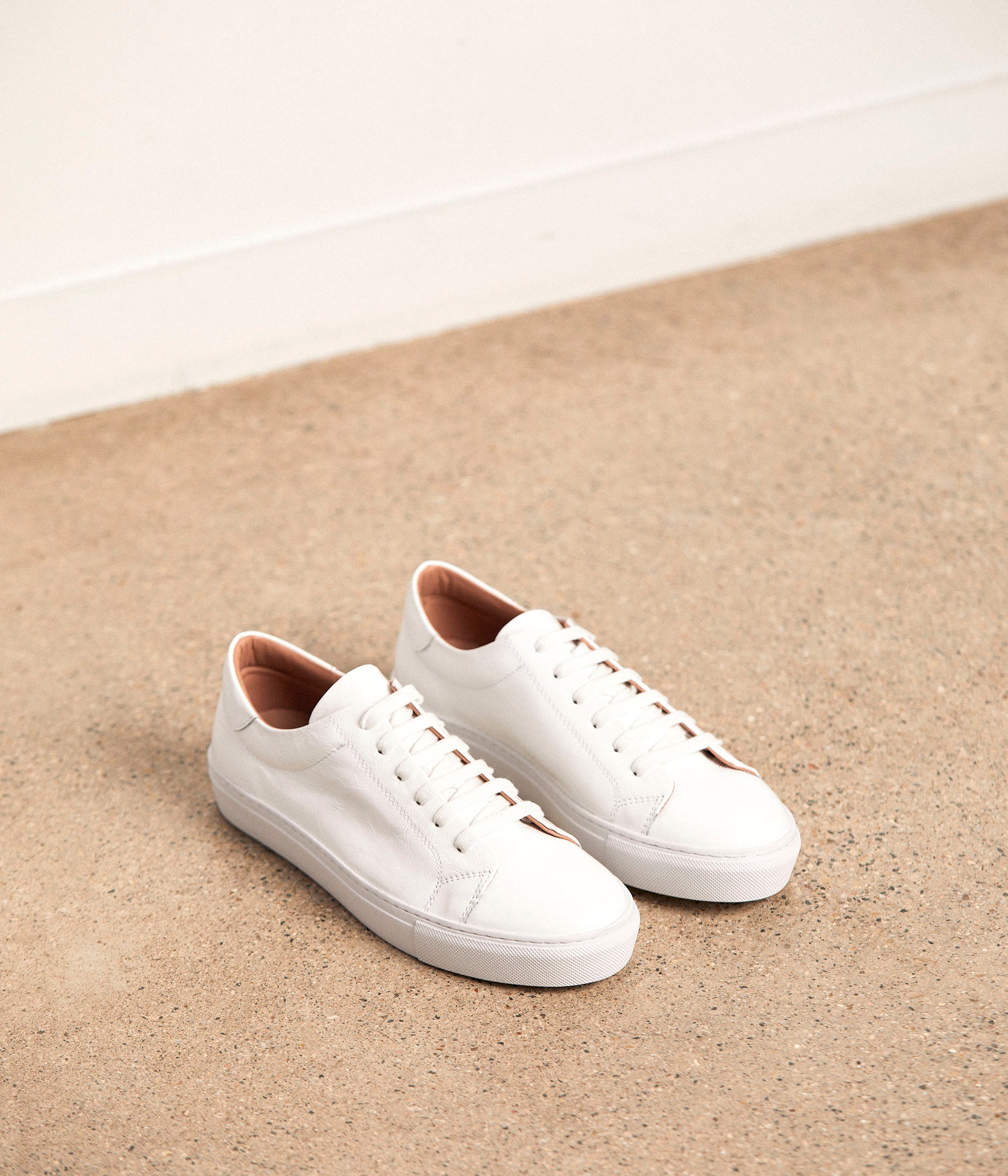 Baskets cuir blanc Lester