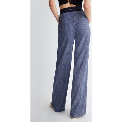 Liu Jo - Pantalón de talle alto Azul