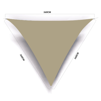 Handson schaduwdoek driehoek beige 3,6 m waterafstotend