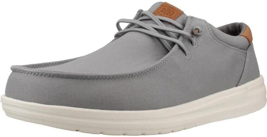 Hey Dude Paul Canvas Serie Mocassins Monument Grijs