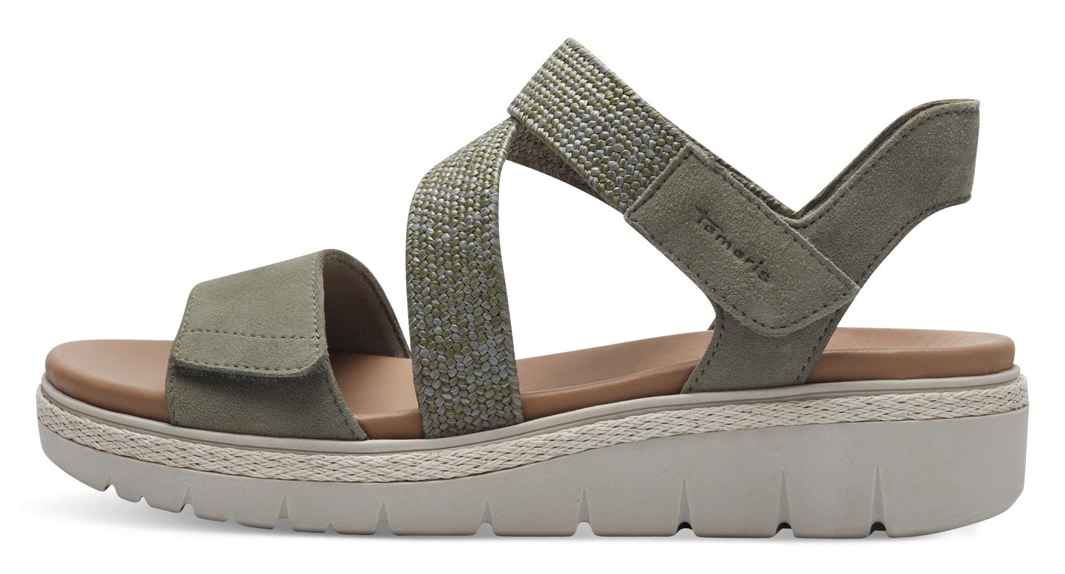 Tamaris Keilsandalette  , Sommerschuh, Sandale, Plateauabsatz, mit Klettverschluss