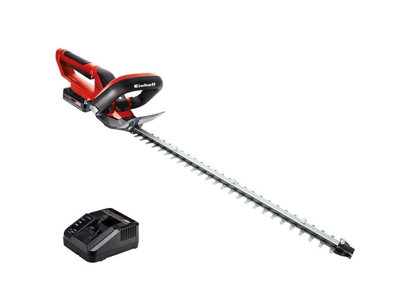 Einhell Akku-Heckenschere GE-CH 1855/1 Li Set Heckenschneider mit 1x 2.5Ah PXC Akku und Ladegerät