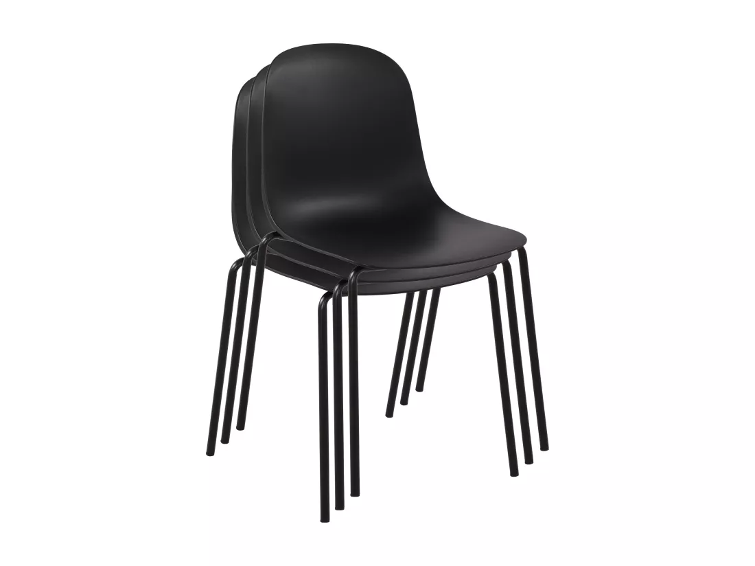 Chaise de conférence - Plastique - Noir - Hardin