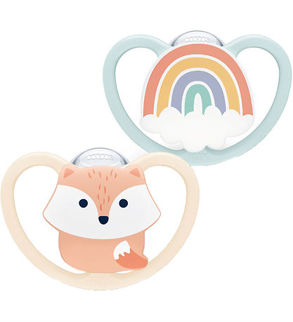Nuk Schnuller - 2er-Pack - Space - Beige/Blau