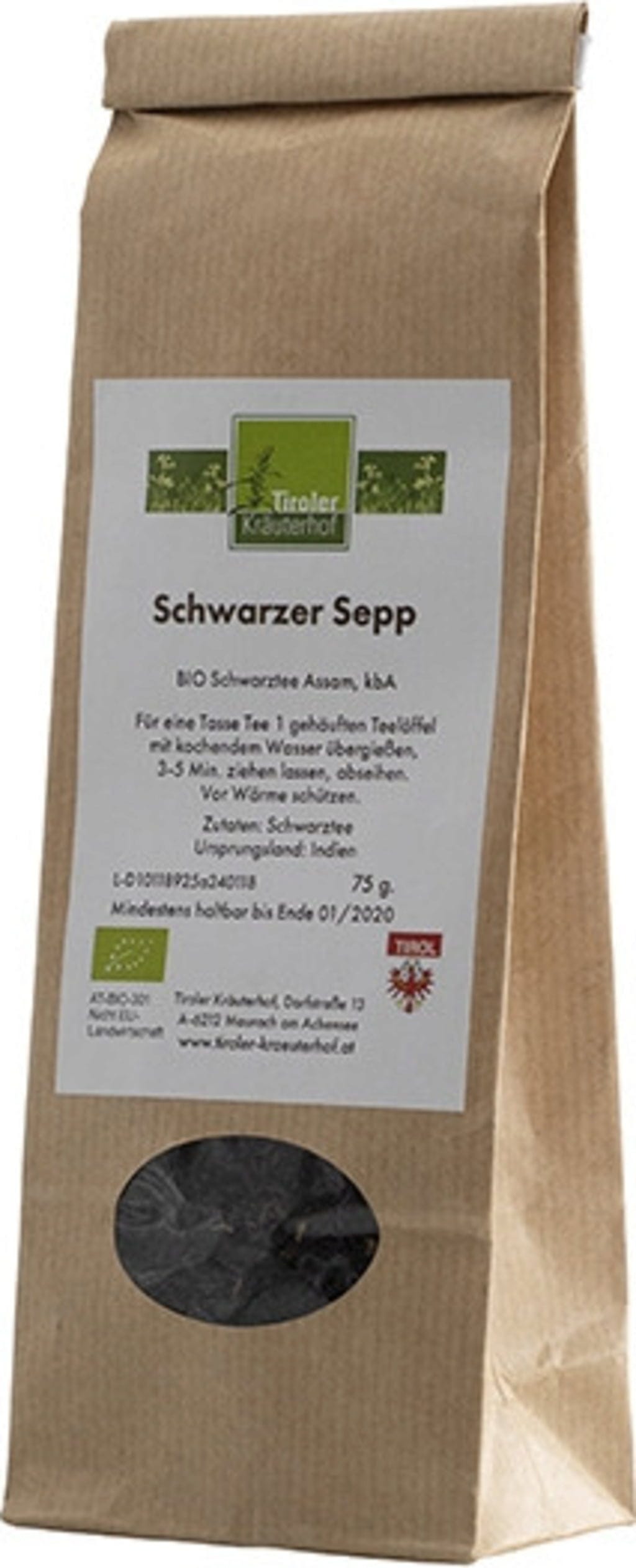 Tiroler Kräuterhof  Bio Schwarztee Assam 