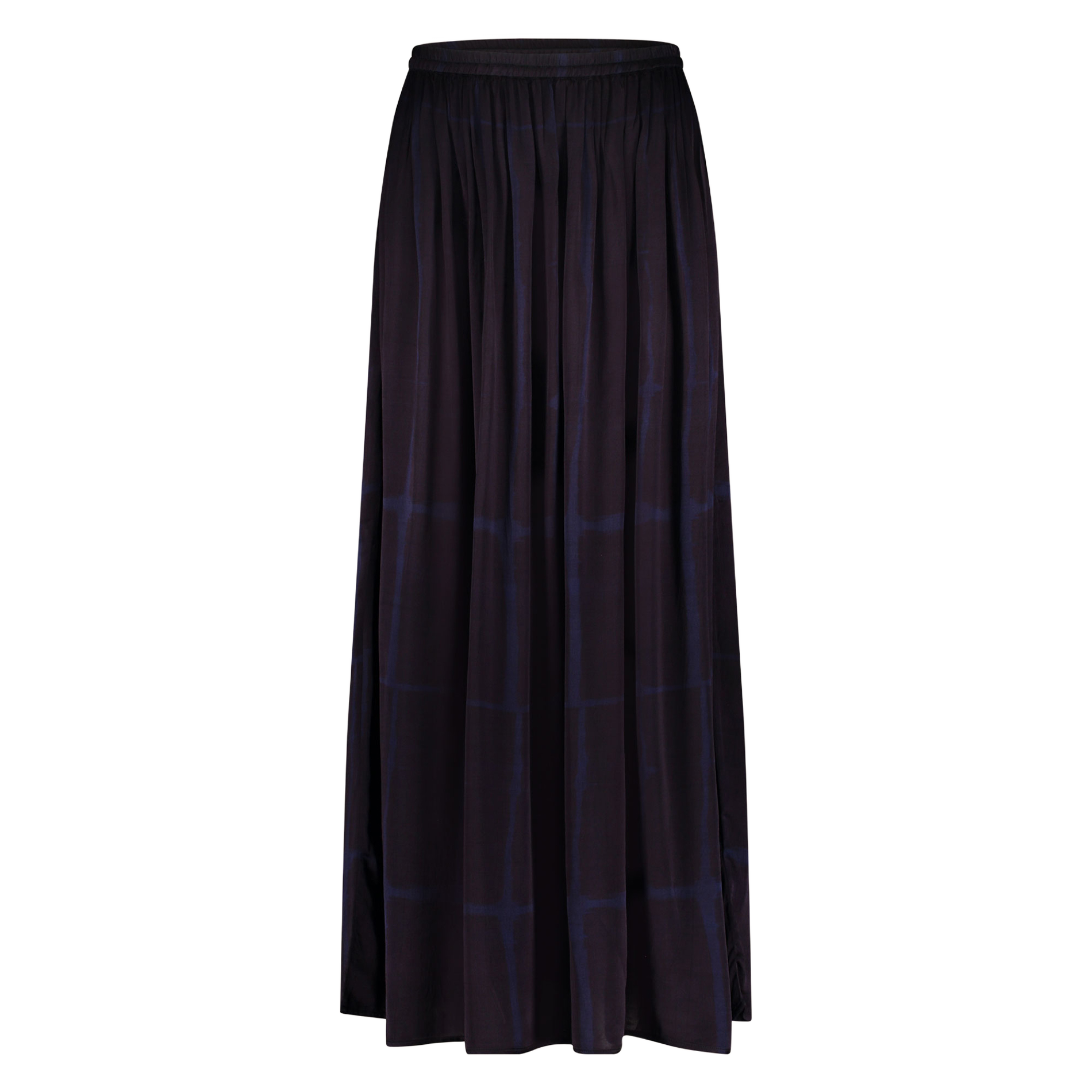 NINA - Jupe longue taille haute imprimée | Bleu