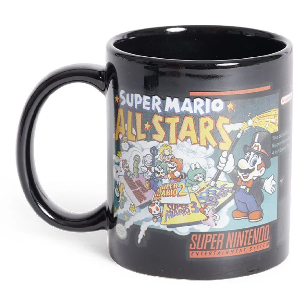 Mug Super Mario Super Nintendo All Stars vintage noir et rouge 315ml