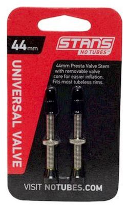 Pas de Tubes Valves Presta 44mm Aluminium 2Uds.