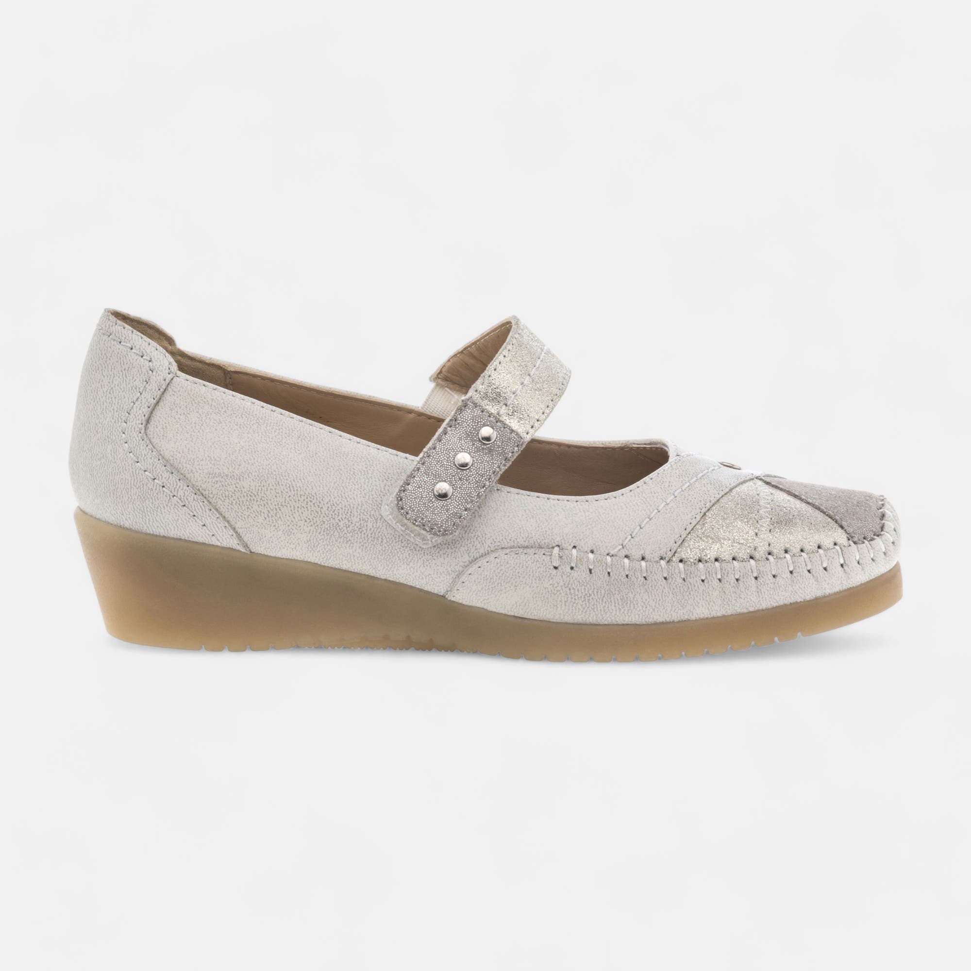 Escarpins pieds sensibles Femme en cuir blanc