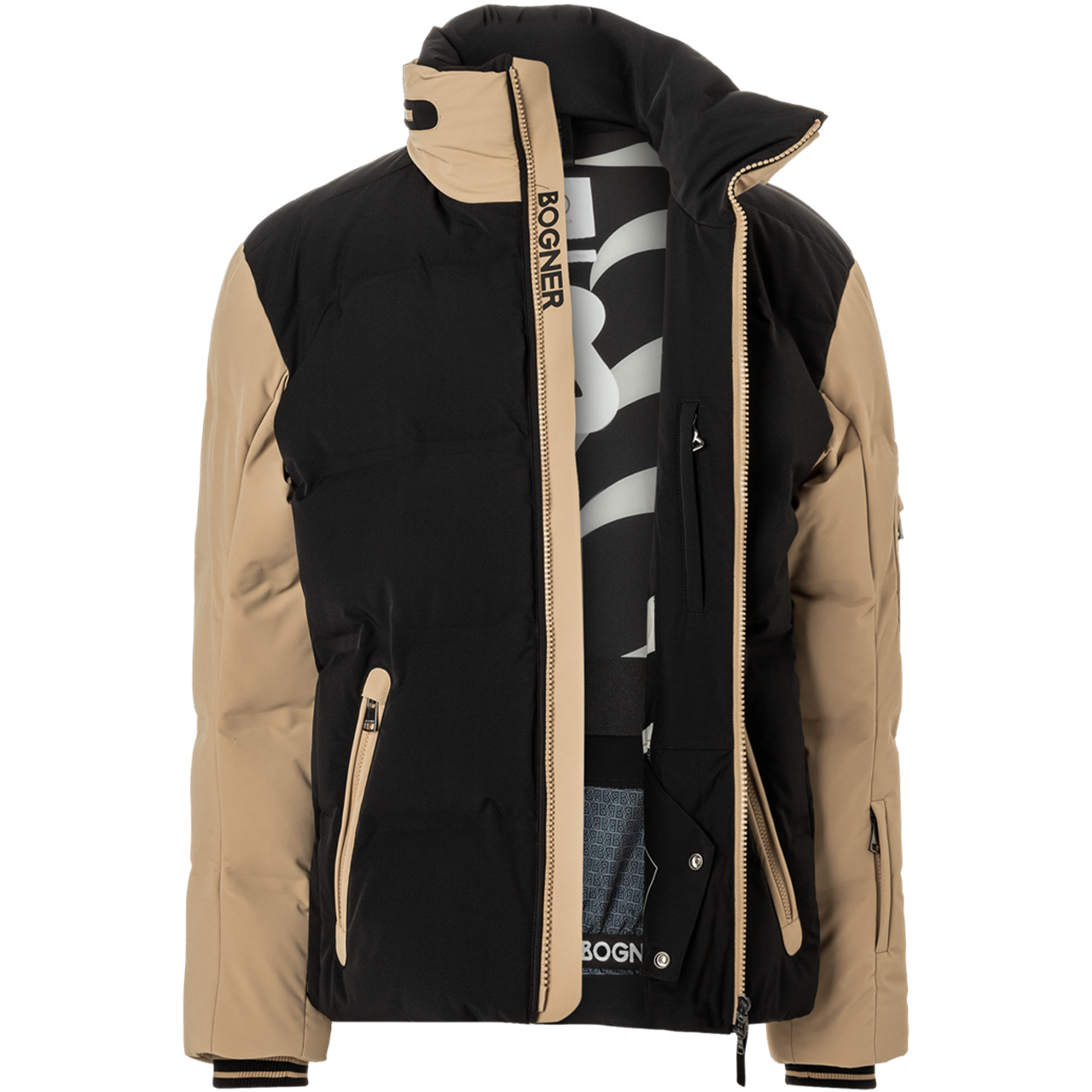 Bogner Men Ski Jacket MACEO-D black/dark sand | Ski Jackets | Ski Clothing | Men | XSPO-Fashion.com