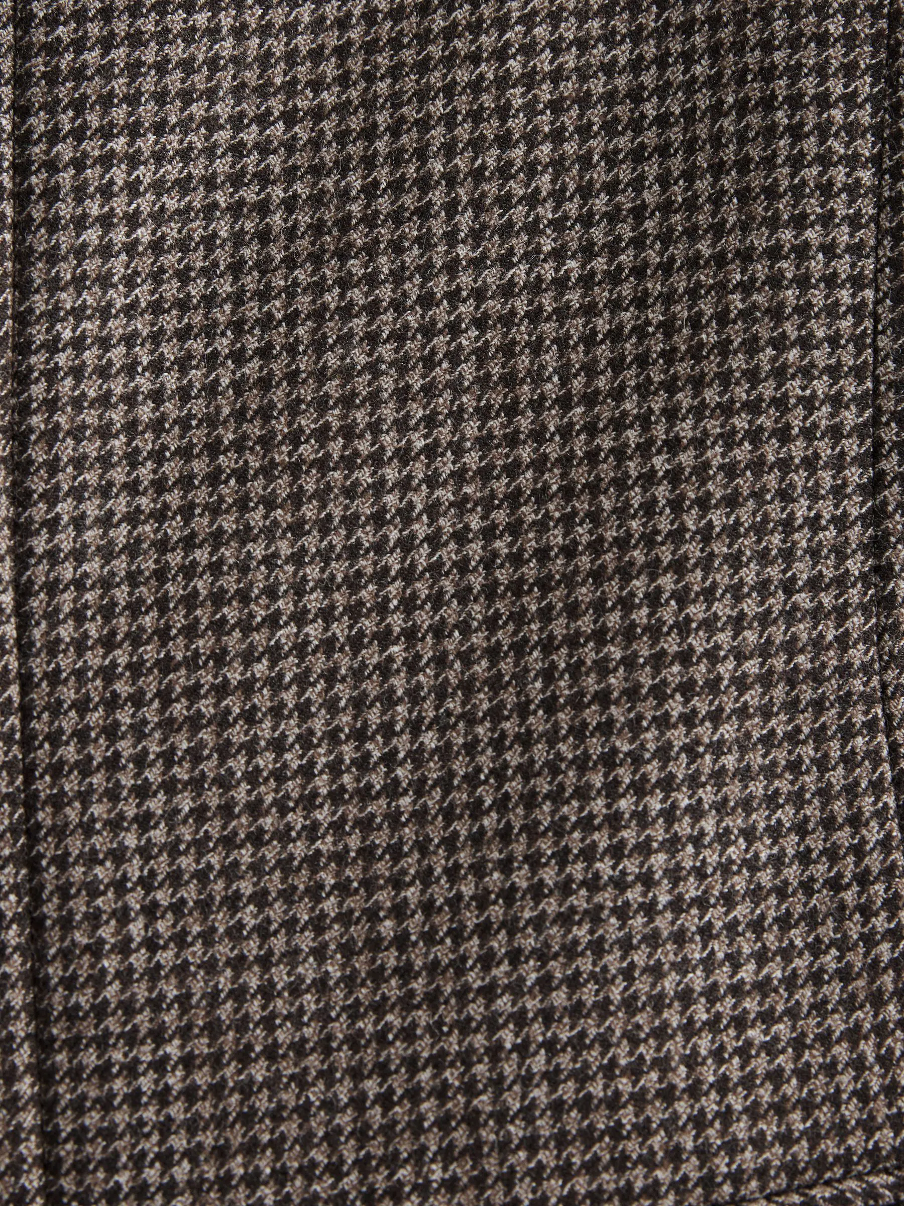 Bruin - Tailored Fit Wool Blend Puppy Tooth Texture Suit Jacket