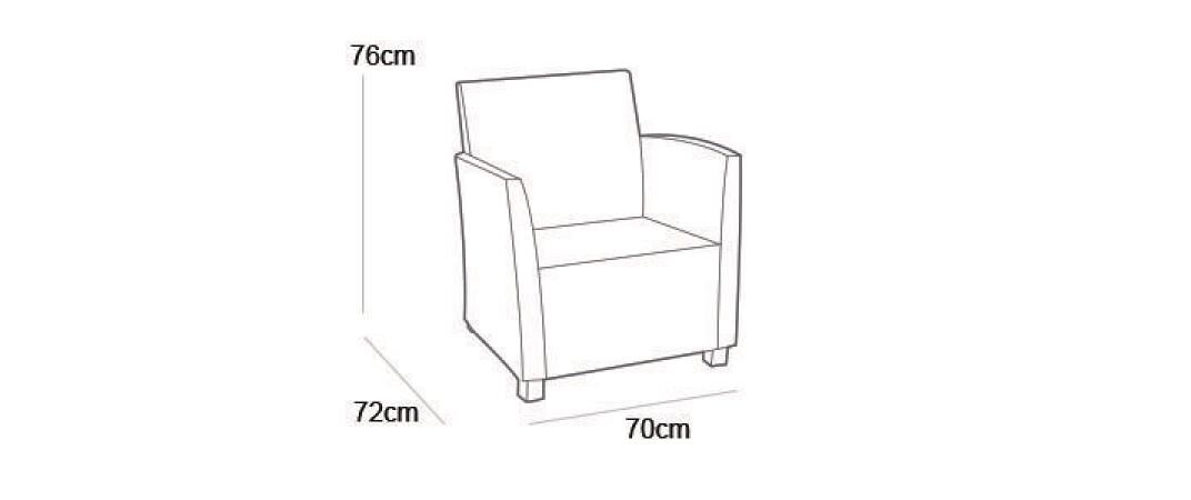 Mia Lounge Set (Corona) inkl. Kissenbox graphit<br>Loungeset im Korbdesign