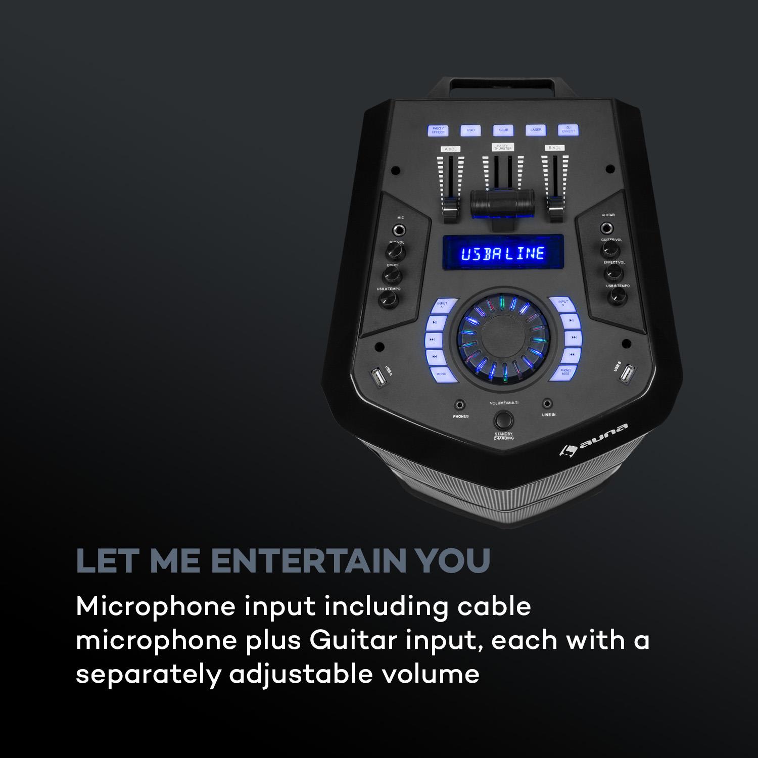 Clubmaster 8000 Party-Audiosystem, 120 W max., 2 x 10