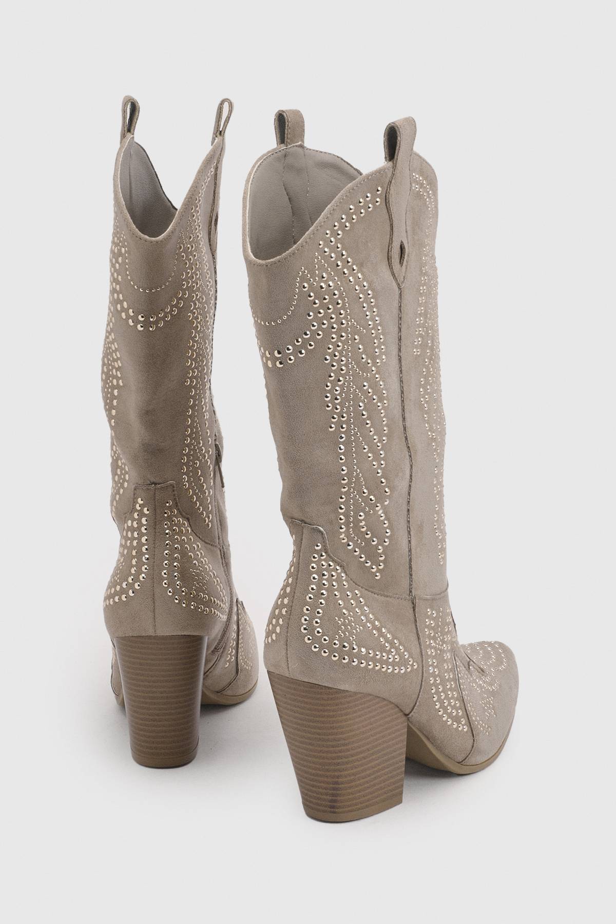 boohoo Bottes Western En Synthétique Avec Détails Cloutés
