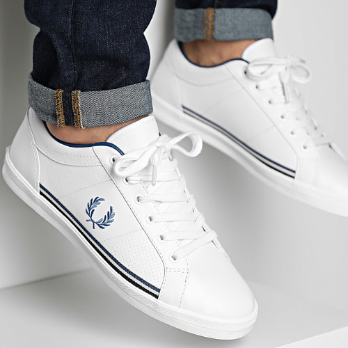 Baskets Baseline Perf Leather B4331 White Midnight Blue