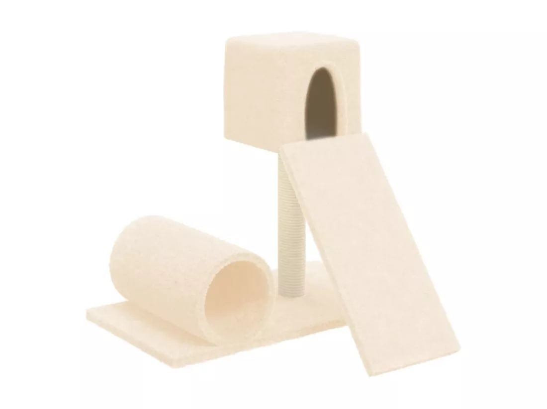 Arbre à chat avec griffoir en sisal Crème 59 cm