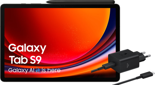 Samsung Galaxy Tab S9 11 inch 128GB Wifi en 5G Zwart + Oplaadpakket