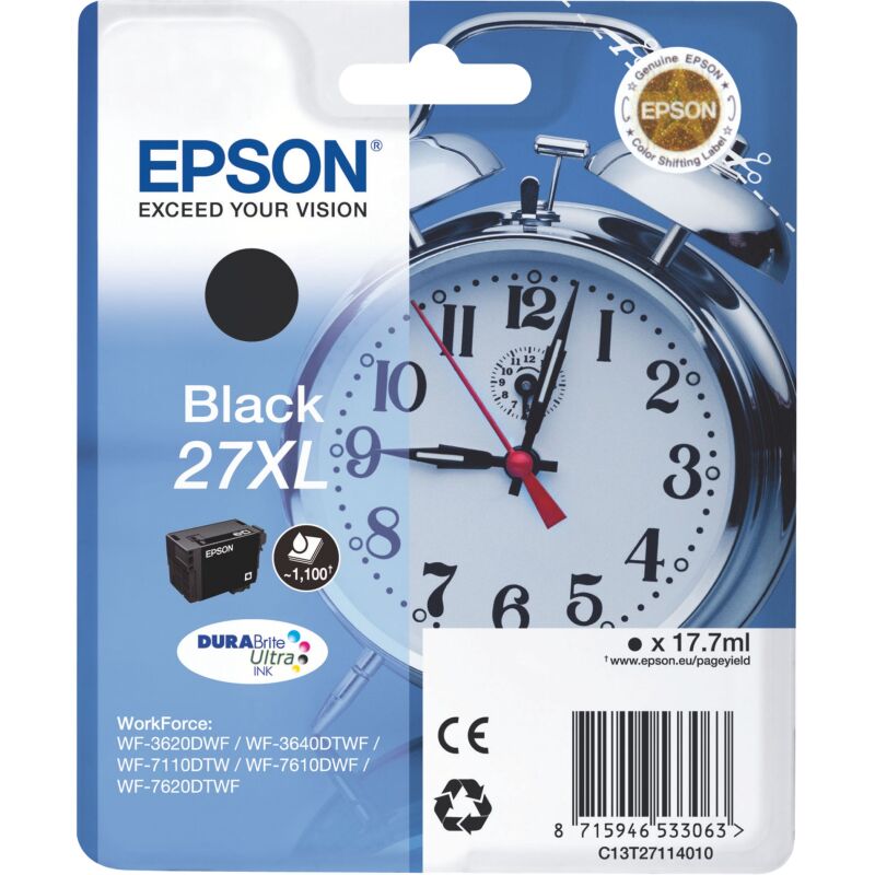 Epson 27XL cartouche haute capacité noire pour imprimante jet d'encre