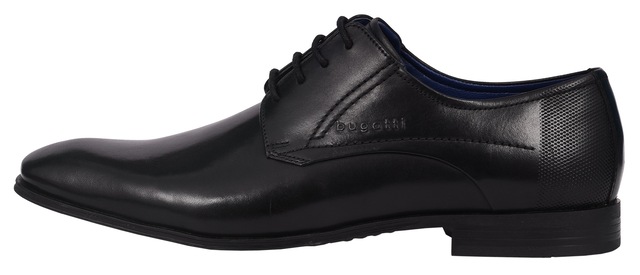 bugatti Schnürschuh  , Blockabsatz, Abendschuh, Businessschuh, Festtagsschuh, Logoprägung