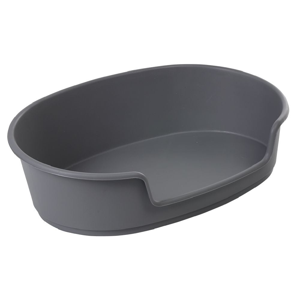 Panier rigide gris pour chien 70x40 cm