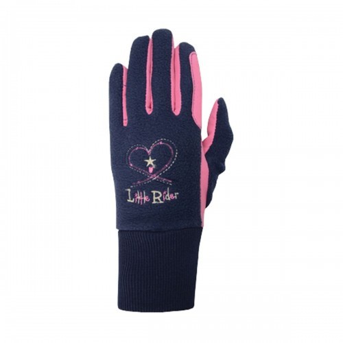 Luvas de equitação infantis Little Rider Riding Star, rosa