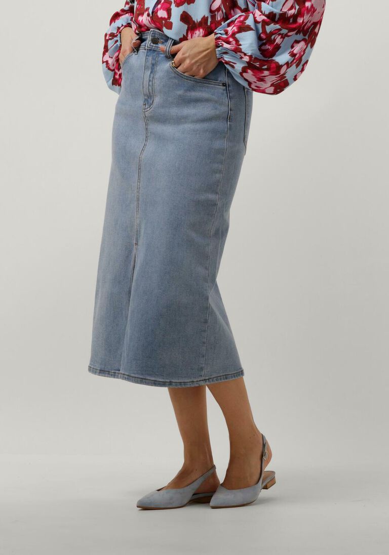 Y.A.S. lichtblauwe y.a.s. midirok yasdolma hw long denim skirt s.