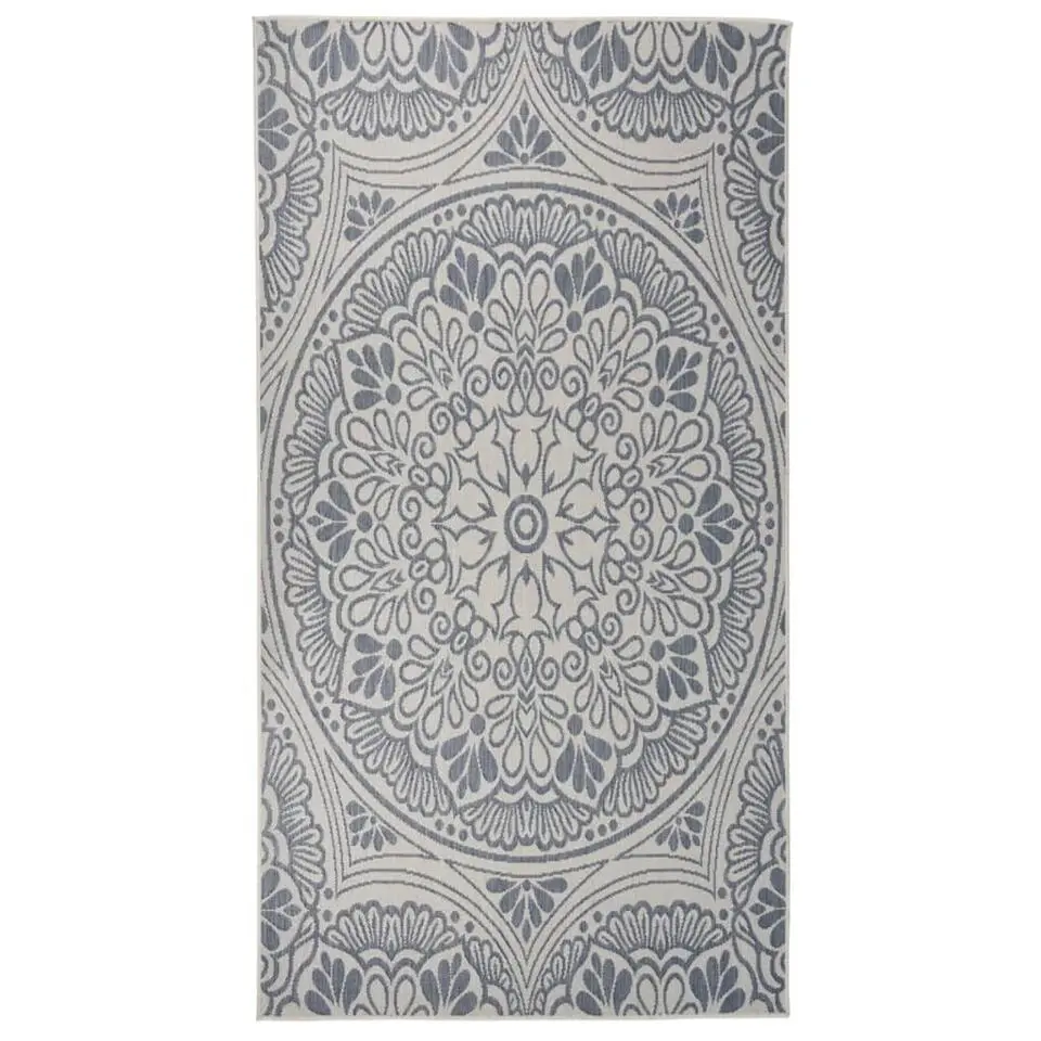 vidaXL - Buitenkleed - Blauw - Kunststof - 80 x 150 cm