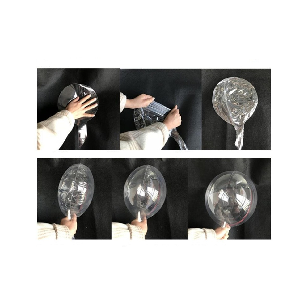 (50er Set) Ø40cm Party Ballons PVC befüllbare Luftballons - Transparent