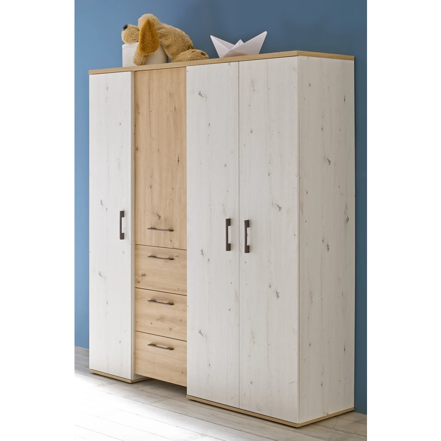 Mäusbacher Kinderzimmer Micha 4-türig Inkl. Hängeregalen weiß