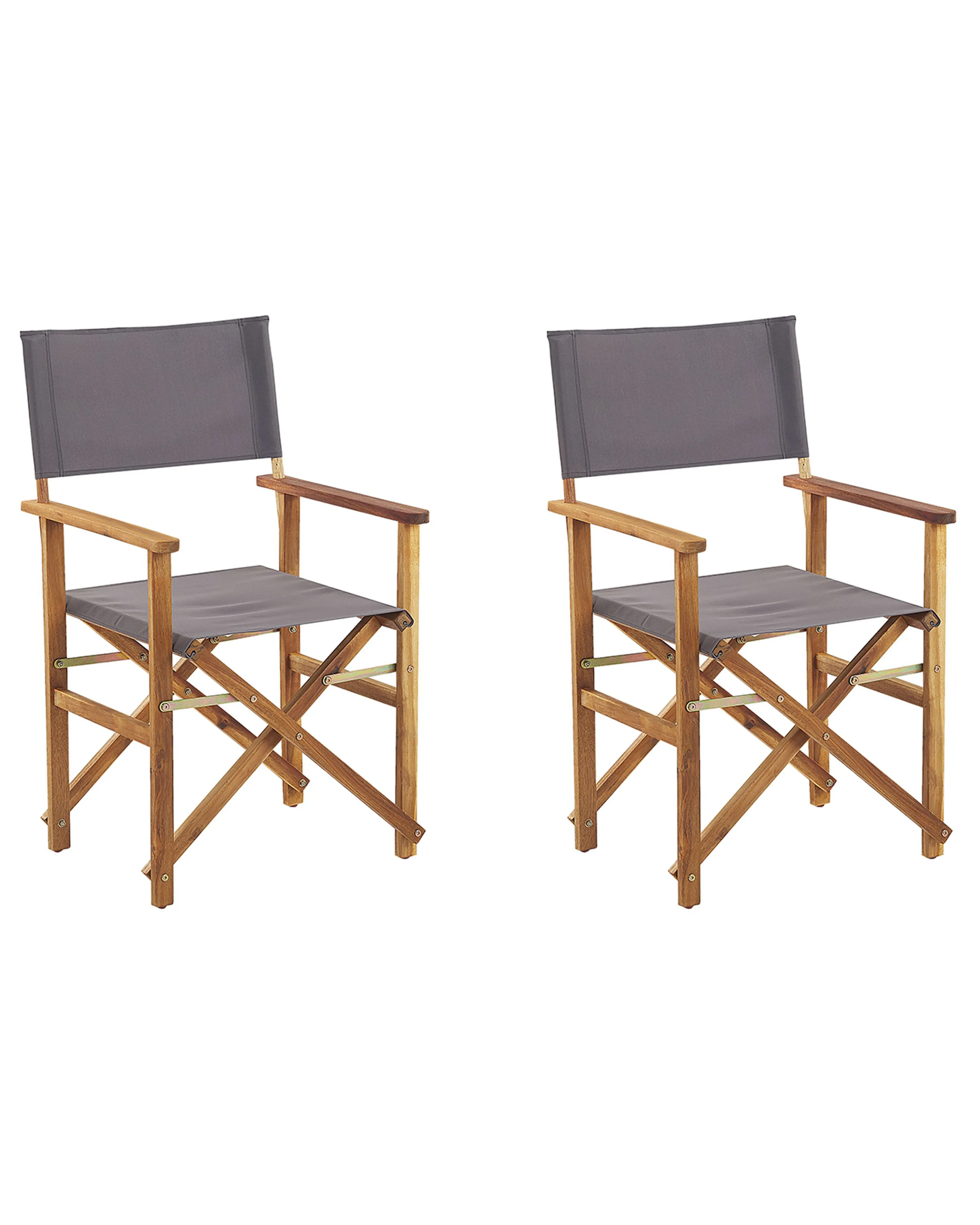Set van 2 tuinstoelen CINE Acaciahout Grijs