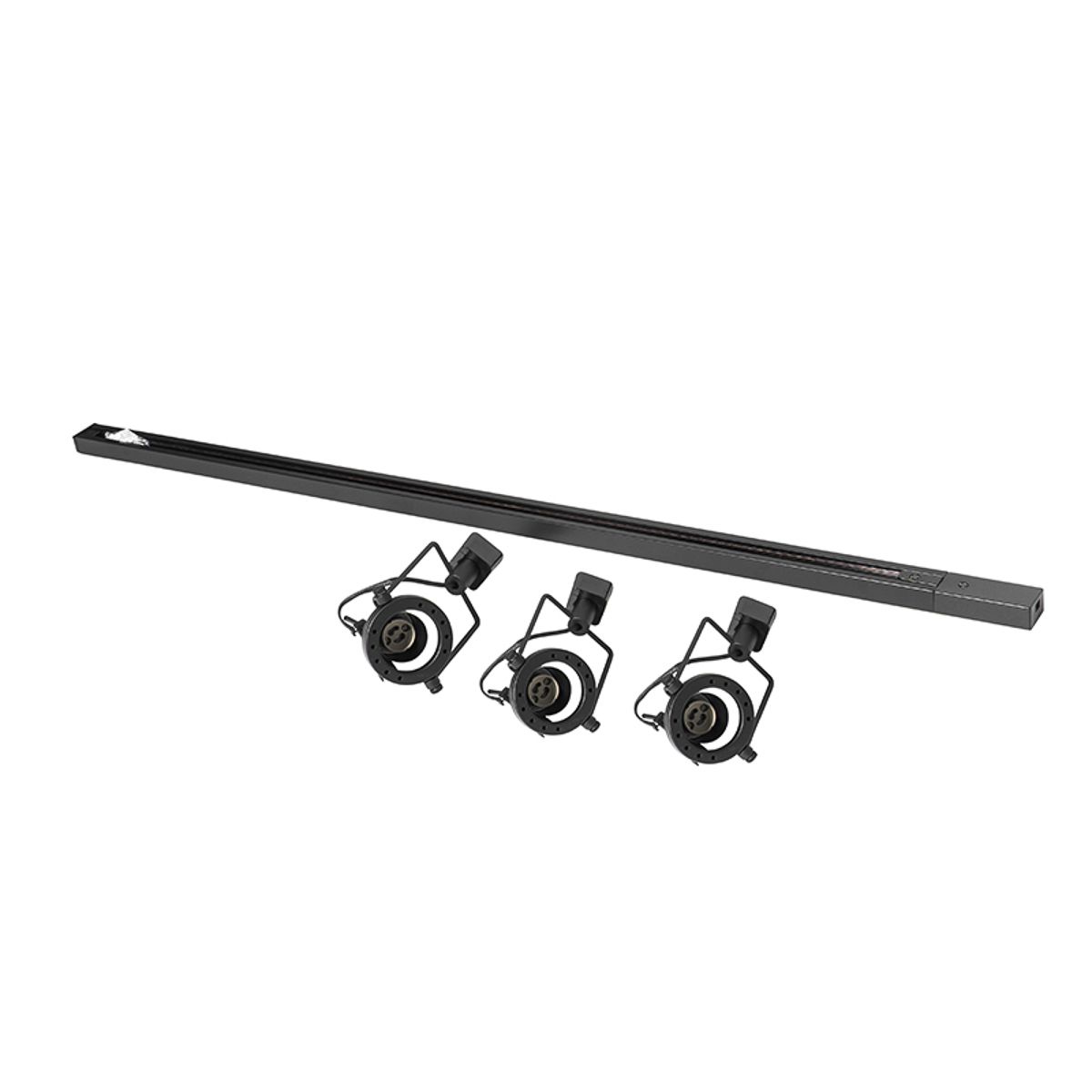 Modern railsysteem met 3 spots zwart 1-fase  - Iconic Suplux