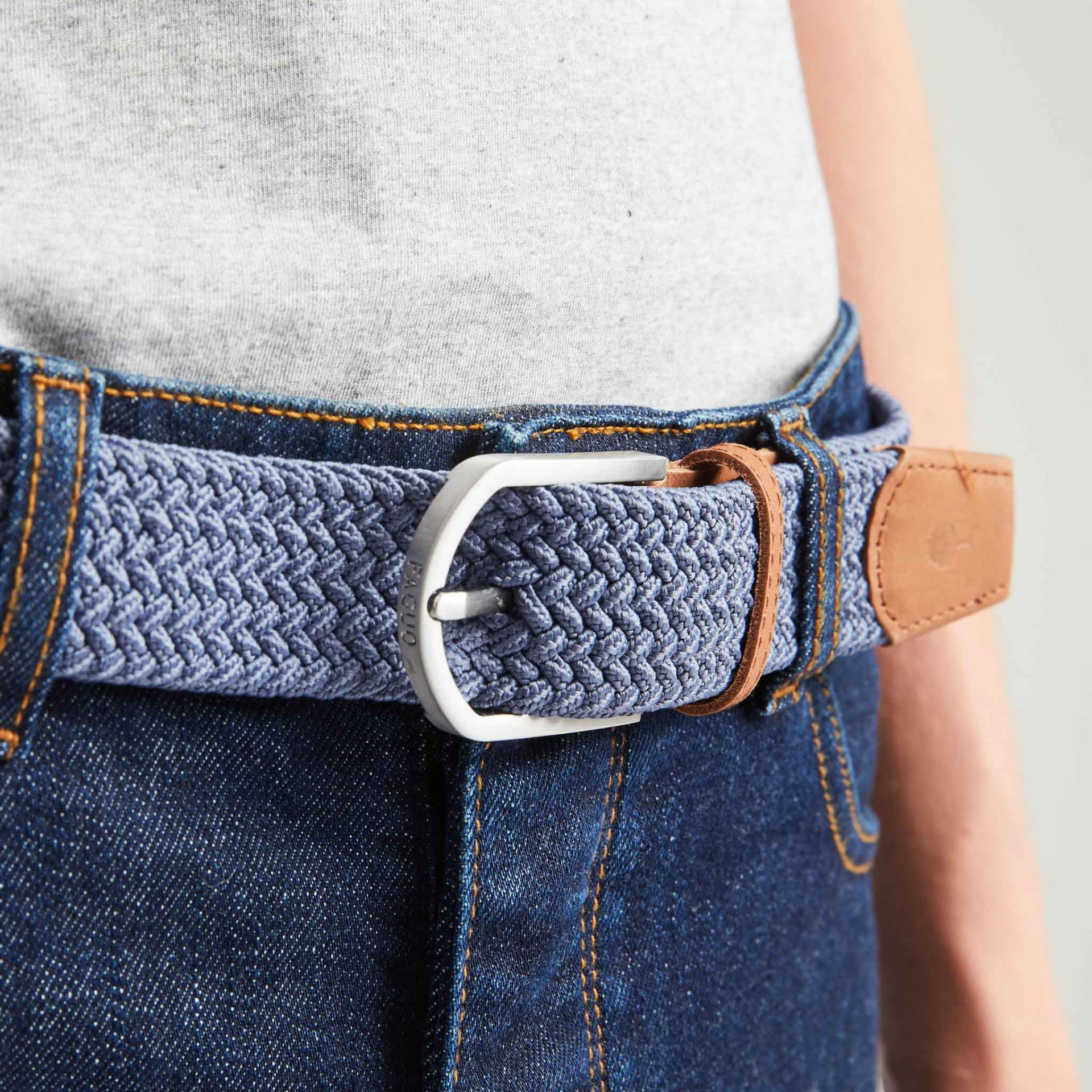 Ceinture bleue Polyester recyclé et élasthanne - modèle Belt
