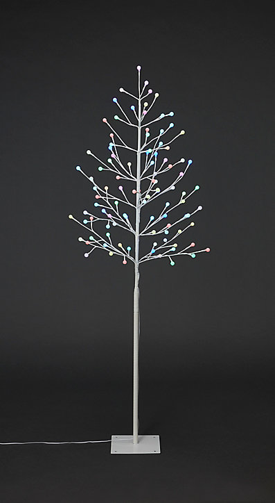 Arbre à baies 100 LEDs couleurs H.152 cm