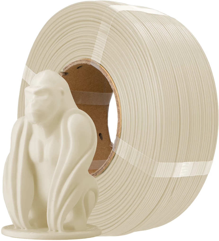 AzureFilm  PLA Matte HS Refill Creamstone, 1,75 mm / 1000 g    PLA Material mit mattem Oberflächenfinish, ohne Spule
