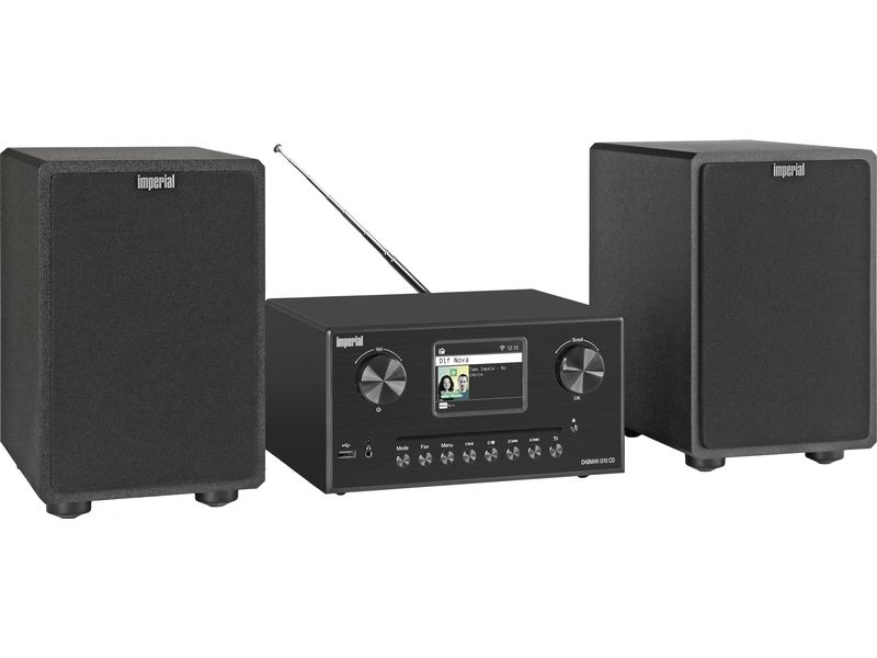 Imperial Micro-HiFi Anlage Dabman i310 CD Schwarz Kompaktes HiFi-Micro-System mit DAB /UKW- und Internetradio-Empfang