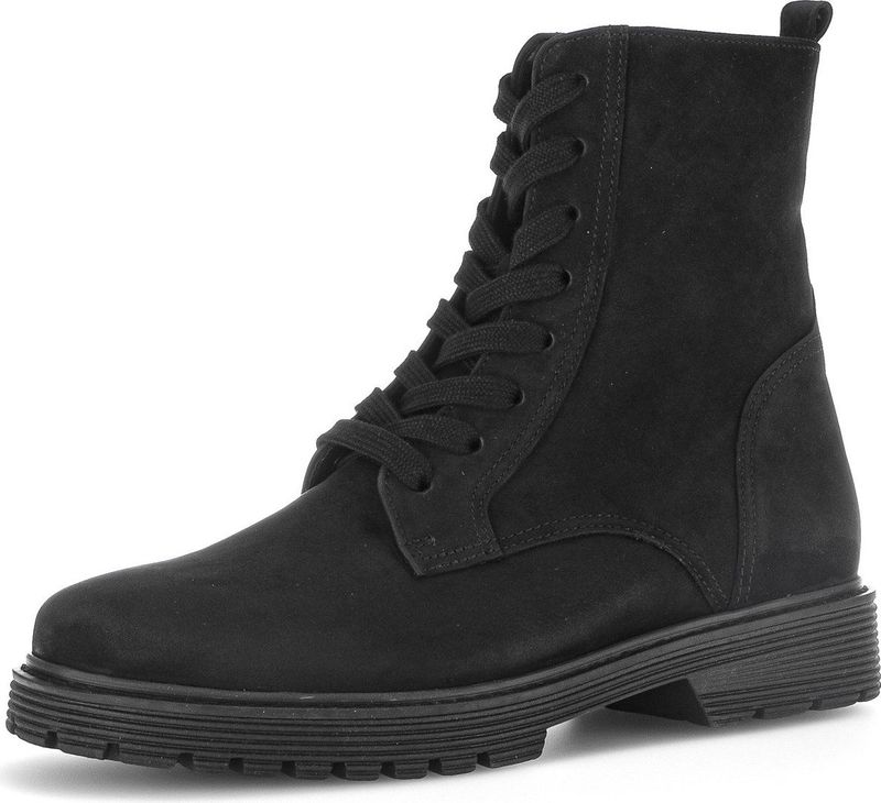 Gabor - Dames Veterschoenen - Zwart - Comfortabele Veterboots