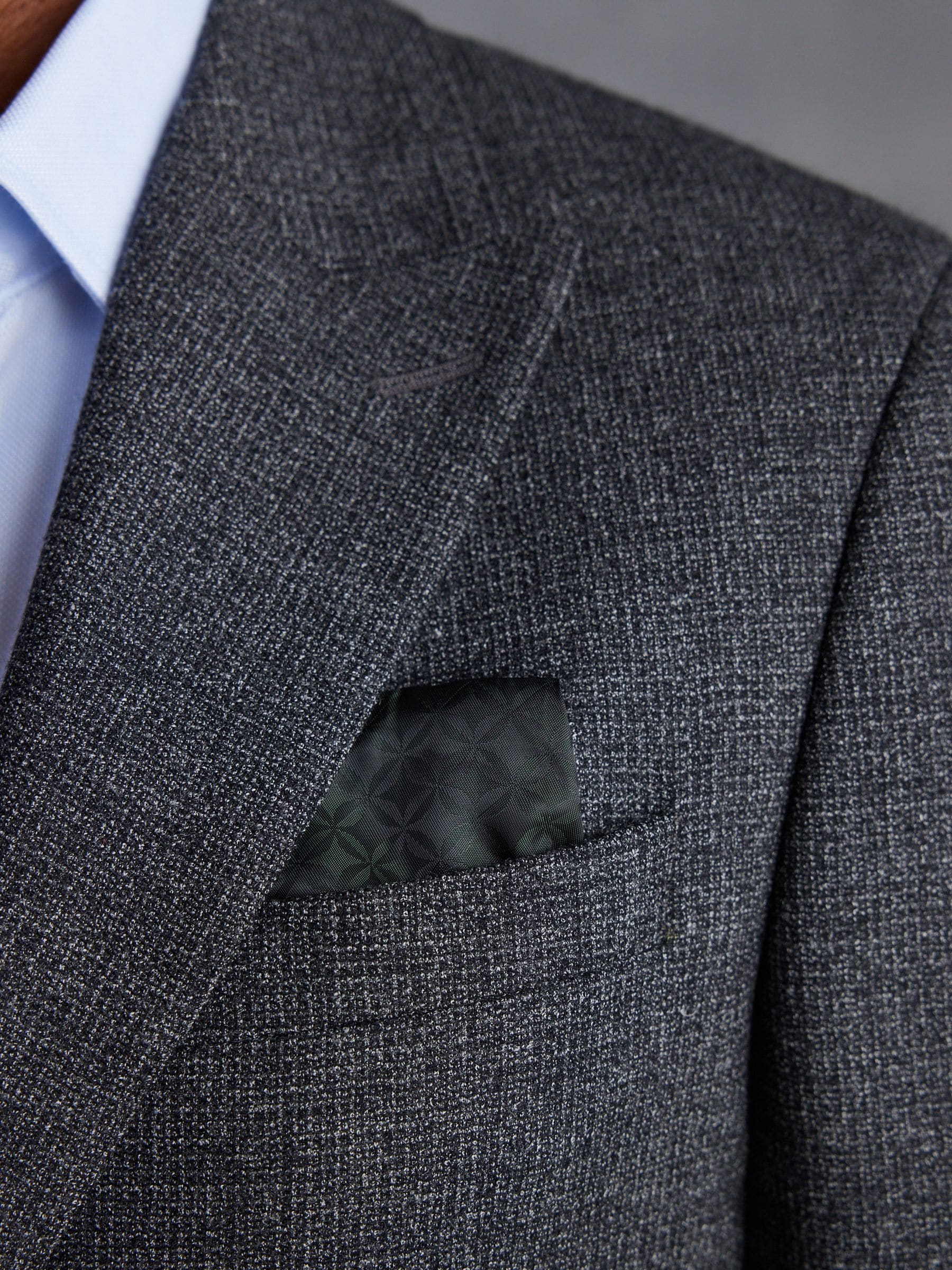 Grijs - Signature Tg Di Fabio kostuumjasje met getextureerde slim fit van Italiaanse stof